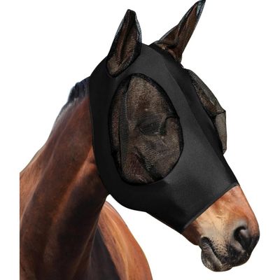 ZooVenture Masque Anti-Mouches Cheval - Lycra, UV, Élastique