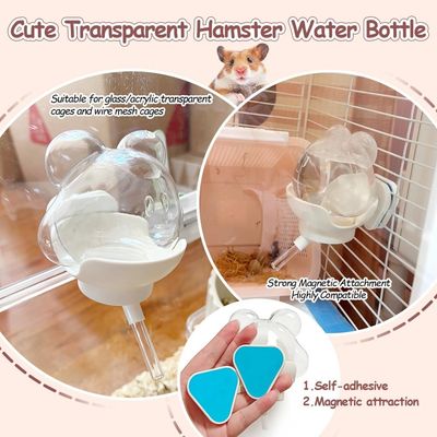 PetTribes Bouteille Eau 220ml Hamster Lapin, Magnétique, Silencieuse
