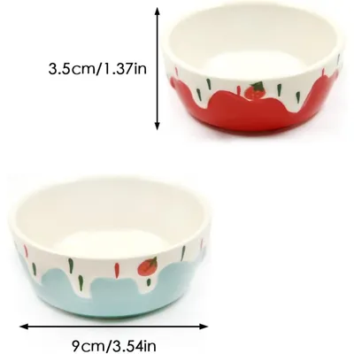 ZooVenture Bol Ceramique Petit Animal Bleu Rouge ZooVenture Bol Ceramique Petit Animal Bleu Rouge
