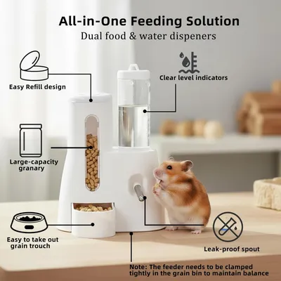 ZooVenture Nagetier Futter Wasser Spender Kompakt ZooVenture Nagetier Futter Wasser Spender Kompakt