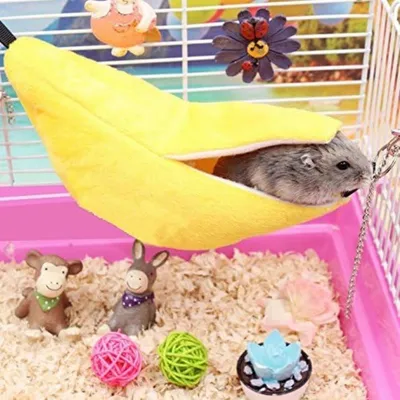 MCBOSON Bananenförmiges Nest für Kleintiere