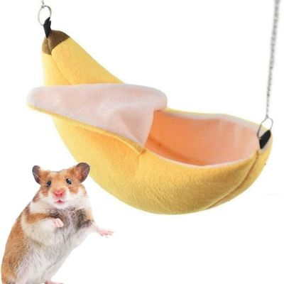 MCBOSON Bananenförmiges Nest für Kleintiere