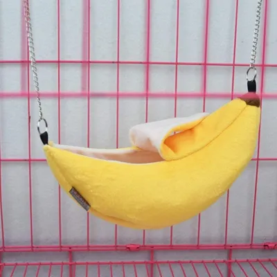 MCBOSON Bananenförmiges Nest für Kleintiere