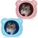 ZooVenture 2er Set Hamster Höhle Keramik Blau Rosa