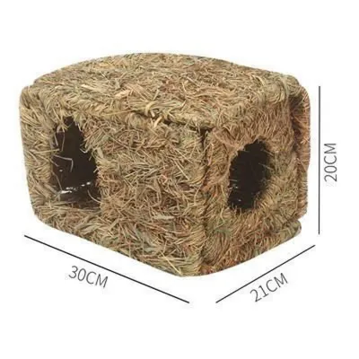 ZooVenture Maison Herbe Pliante - 100% Naturel, Sans Plastic