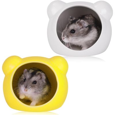ZooVenture Lot 2 Refuges Hamster Ceramique Bleu Rose