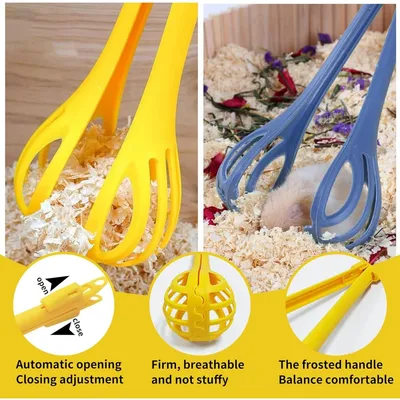 ZooVenture Lot 2 Pince Hamster Anti-Morsure Jaune Bleu