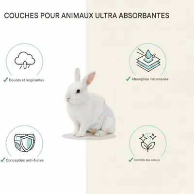 ZooVenture Couches Animal - Absorbantes, Indicateur, Respirantes ZooVenture Couches Animal - Absorbantes, Indicateur, Respirantes