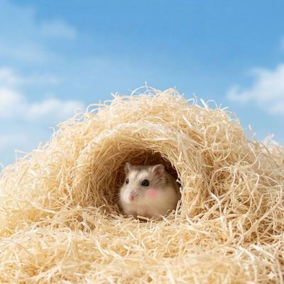 FurryFusion Litière en bambou pour hamster