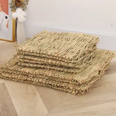 FurryFusion Tapis en paille et nids pour petits animaux FurryFusion Tapis en paille et nids pour petits animaux