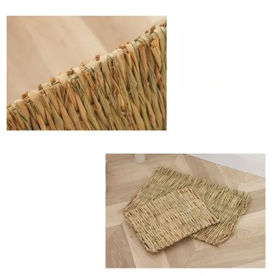 FurryFusion Tapis en paille et nids pour petits animaux FurryFusion Tapis en paille et nids pour petits animaux