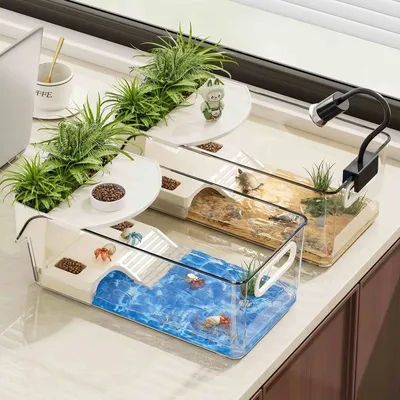 FurryFusion Aquarium pour tortue de grande capacité FurryFusion Aquarium pour tortue de grande capacité