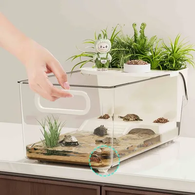 FurryFusion Aquarium pour tortue de grande capacité FurryFusion Aquarium pour tortue de grande capacité