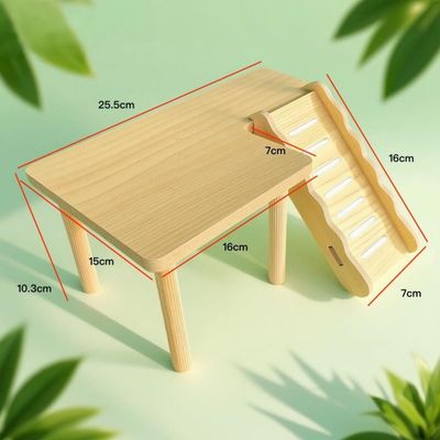 ZooVenture Plateforme Hamster Bois - Pin, 25x15cm, Cage