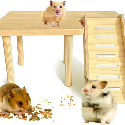 ZooVenture Plateforme Hamster Bois - Pin, 25x15cm, Cage