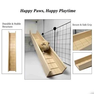 FurryFusion Glissade en bois pour hamster