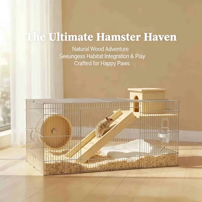 FurryFusion Glissade en bois pour hamster