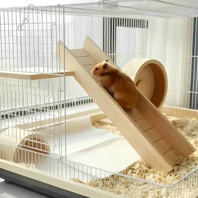 FurryFusion Glissade en bois pour hamster