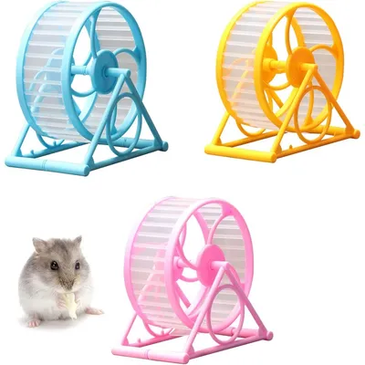 ZooVenture Lot 2 Roues Hamster Bleu Jaune ZooVenture Lot 2 Roues Hamster Bleu Jaune