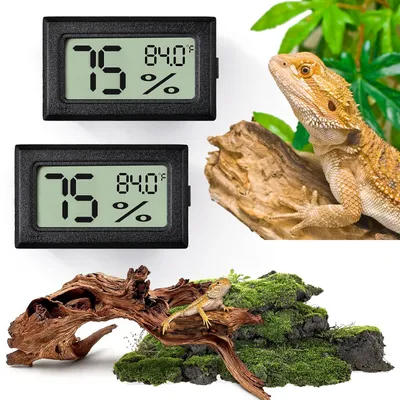 ZooVenture Termómetro digital para reptiles, 2 unidades, LED