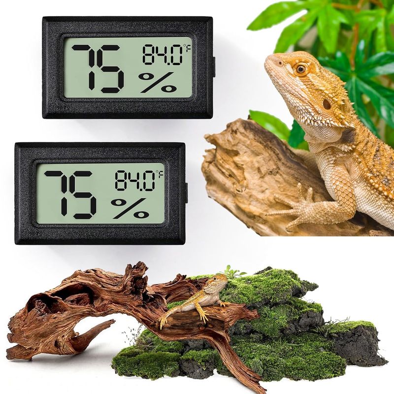 ZooVenture Reptilien Thermometer - Digital, 2 Stück, LED