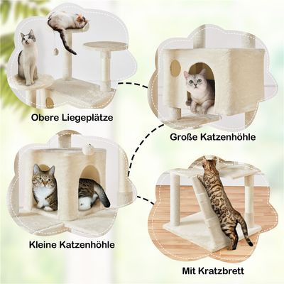 Kratzbaum Groß Kletterbaum 203 cm hoch Katzenkratzbaum