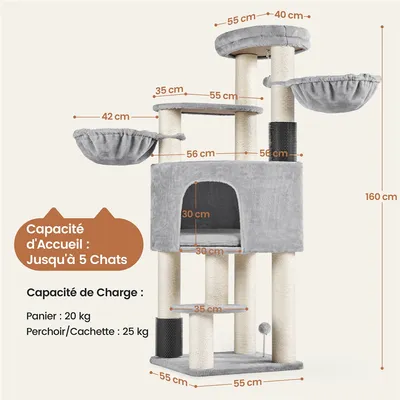 Yaheetech Arbre pour Grand Chat Yaheetech Arbre pour Grand Chat