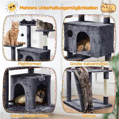 Kratzbaum Groß Kletterbaum 203 cm hoch Katzenkratzbaum