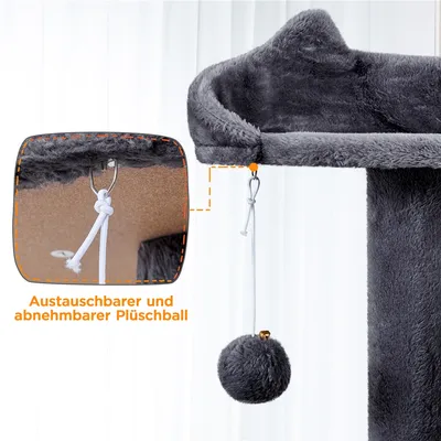 Kratzbaum Groß Kletterbaum 203 cm hoch Katzenkratzbaum