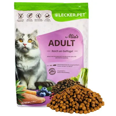 Lecker.Pet® Mia's Adult Volaille savoureuse Nourriture sèche pour chats Lecker.Pet® Mia's Adult Volaille savoureuse Nourriture sèche pour chats
