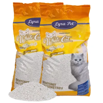 Lyra Pet® White Cat® Litière pour chat à la bentonite Lyra Pet® White Cat® Litière pour chat à la bentonite
