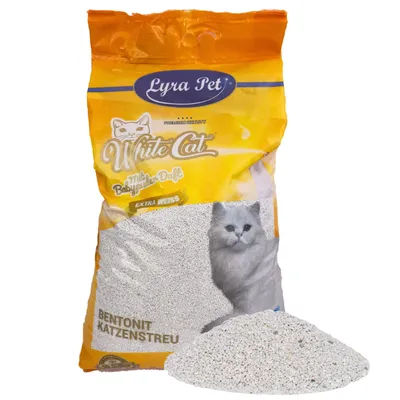 Lyra Pet® White Cat® Litière pour chat à la bentonite Lyra Pet® White Cat® Litière pour chat à la bentonite