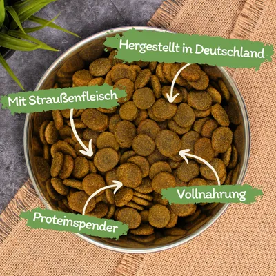 Lecker.Pet® Luna's Adult autruche avec pomme de terre & pomme Lecker.Pet® Luna's Adult autruche avec pomme de terre & pomme