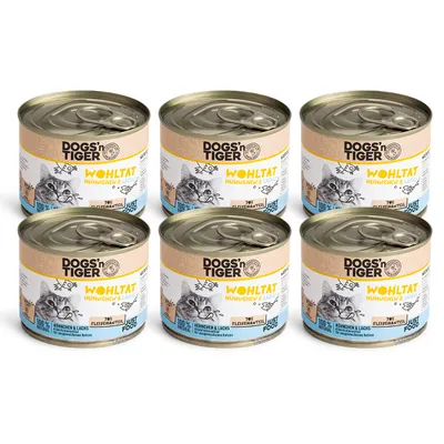 Dogs’n Tiger Wohltat Katzenfutter, Huhn & Lachs Dogs’n Tiger Wohltat Katzenfutter, Huhn & Lachs