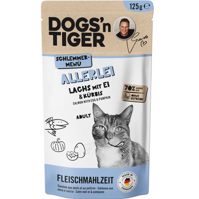 Dogs’n Tiger Allerlei Katzenfutter, Lachs & Ei