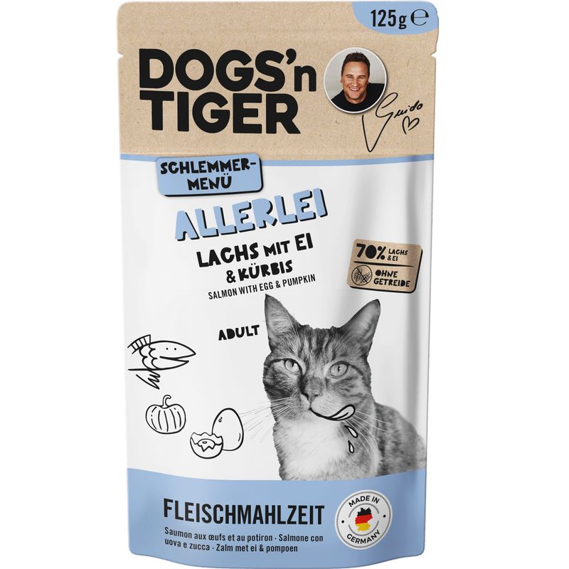Dogs’n Tiger Allerlei Katzenfutter, Lachs & Ei