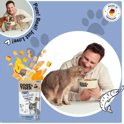 Dogs’n Tiger Allerlei Katzenfutter, Lachs & Ei