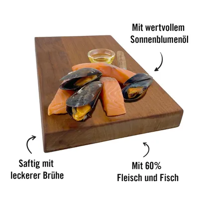 Dogs’n Tiger Wonne Katzenfutter, Lachsfilet & Muscheln