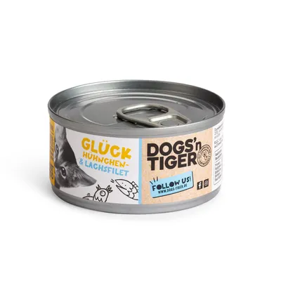 Dogs’n Tiger Glück Katzenfutter, Hühner- & Lachsfilet Dogs’n Tiger Glück Katzenfutter, Hühner- & Lachsfilet