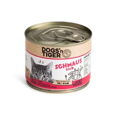 Dogs’n Tiger Schmaus Katzenfutter, Rind