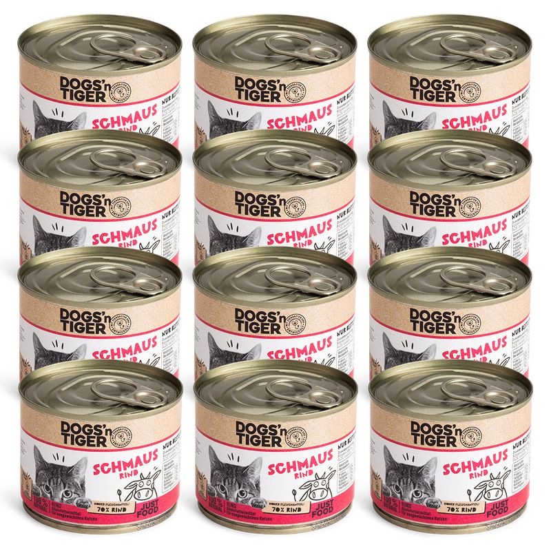 Dogs’n Tiger Schmaus Katzenfutter, Rind