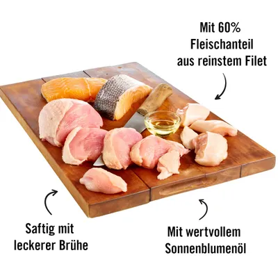 Dogs’n Tiger Glück Katzenfutter, Hühner- & Lachsfilet