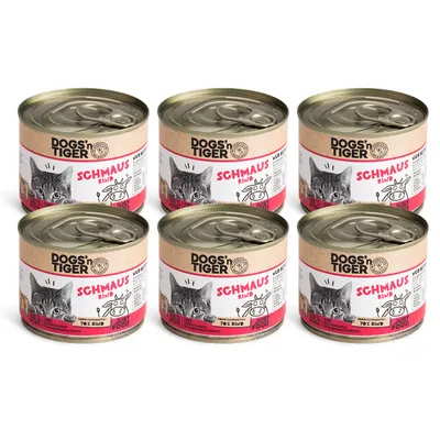 Dogs’n Tiger Schmaus Katzenfutter, Rind