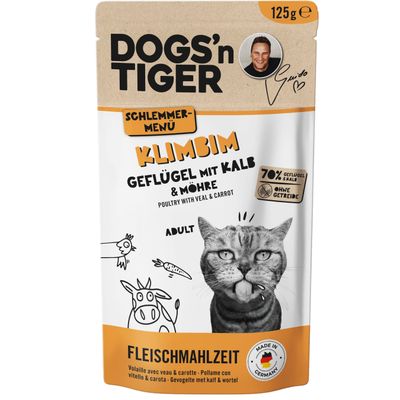 Dogs’n Tiger Klimbim Katzenfutter, Geflügel, Kalb & Möhre