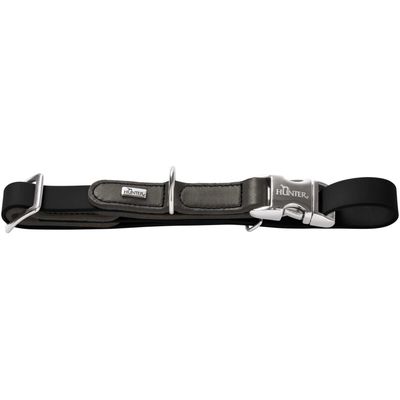 HUNTER collier pour chien Wolmar Biothane x cuir Alu Strong