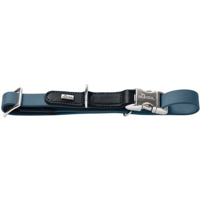HUNTER collier pour chien Wolmar Biothane x cuir Alu Strong