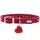 Größe: XS, Farbe: rot, Halsumfang: 24 - 29 cm, Breite: 1,2 cm