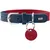 M-L, Coul: rouge/bleu foncé, TC: 47-55 cm, Larg: 2, 5 cm