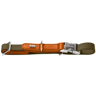 HUNTER collier pour chien Wolmar Biothane x cuir Alu Strong HUNTER collier pour chien Wolmar Biothane x cuir Alu Strong