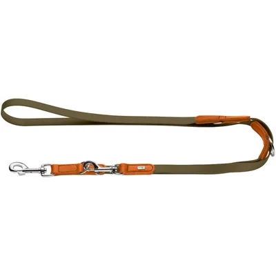HUNTER Verstellbare Hundeführleine Wolmar Biothane x leder HUNTER Verstellbare Hundeführleine Wolmar Biothane x leder